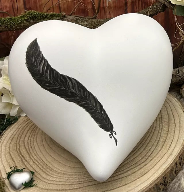 Tierurne Feder, weiß, 2,50 Liter