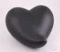 Preview: Keramiktierurne Herz 2,4 Liter unifarben bemalt schwarz