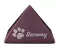Preview: Beispiel Kristallbeschriftung Name Sammy auf 0,5 Ltr. Pyramidenurne, Farbe berry (Art.Nr. 833117)