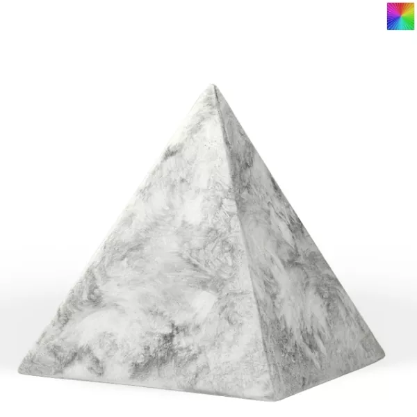 Keramikpyramide marmoriert weiß 2,5 Liter