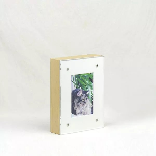 Bilderrahmenurne Holz rechteckig 0,5 Liter farblos