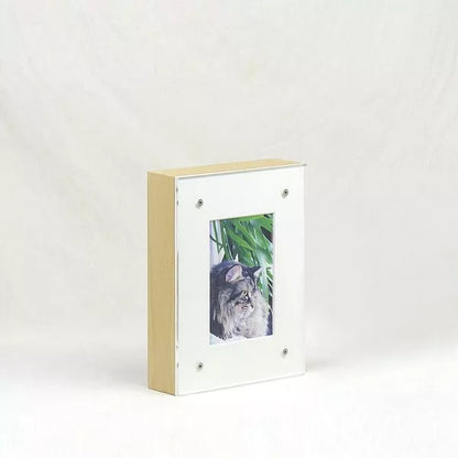 Bilderrahmenurne Holz rechteckig 0,5 Liter farblos