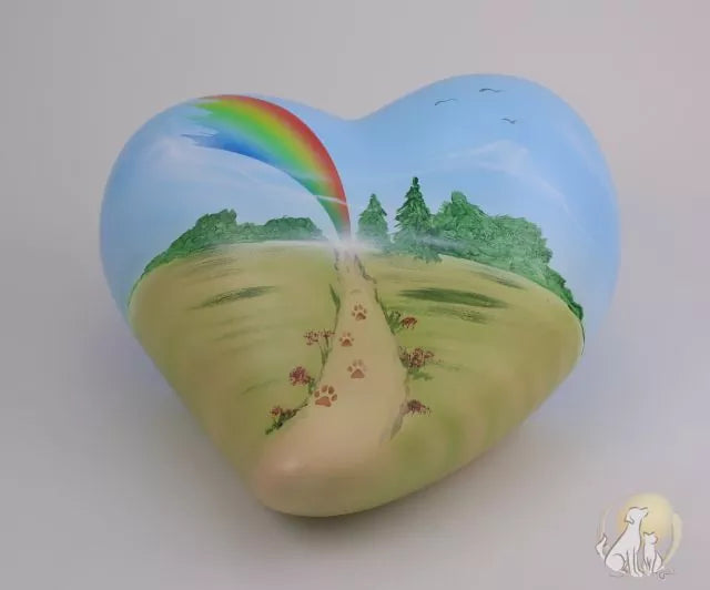 Künstler-Tierurne Herz Regenbogenweg 1, 7Liter