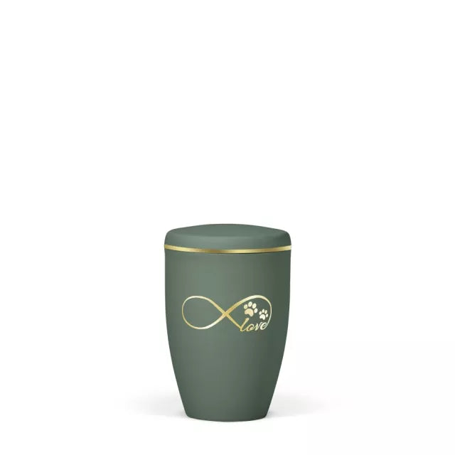 Tierurne Love Unendlich olivegrün 0,5 Liter