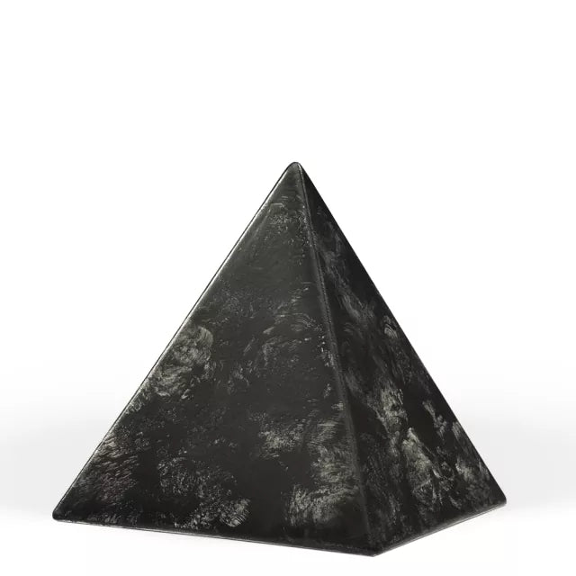 Keramikpyramide marmoriert schwarz