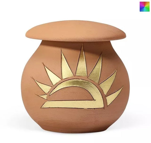Keramikurne Sonne terra