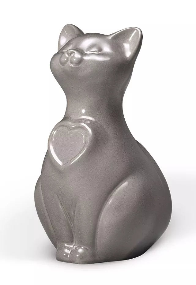 Katzenurne grau glasiert