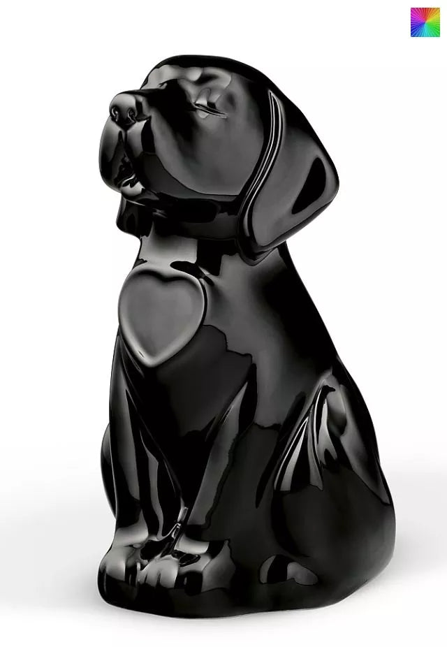 Hundeurne schwarz glasiert