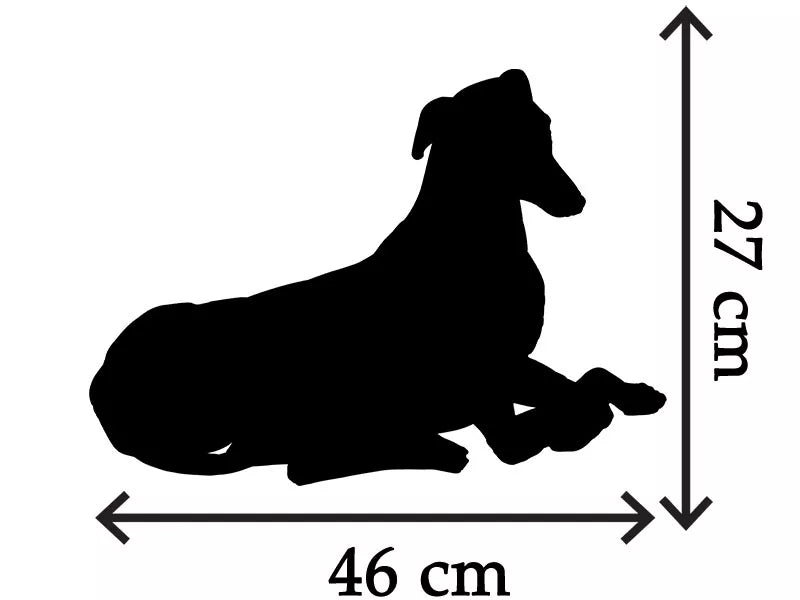Kunstharzurne Greyhound Windhund, Abmessungen