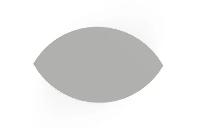 Tierurne Ellipse Edelstahl Ansicht von oben