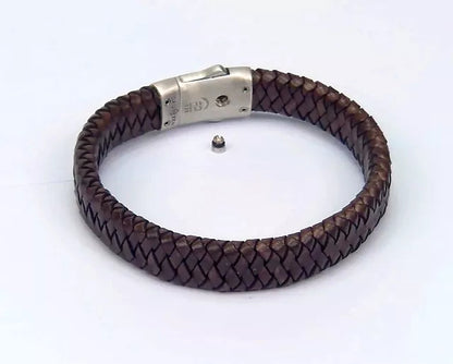 Embrace-Armband breit, dunkelbraun, Öffnung Aschekammer