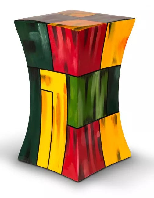 Glasfaserurne bunt