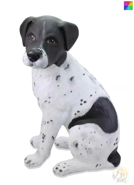 Hund sitzend nach Fotovorlage