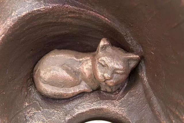 Katze im Herz Detailansicht