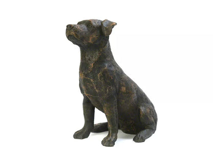 Kunstharzurne Jack Russel Ansicht von der Seite