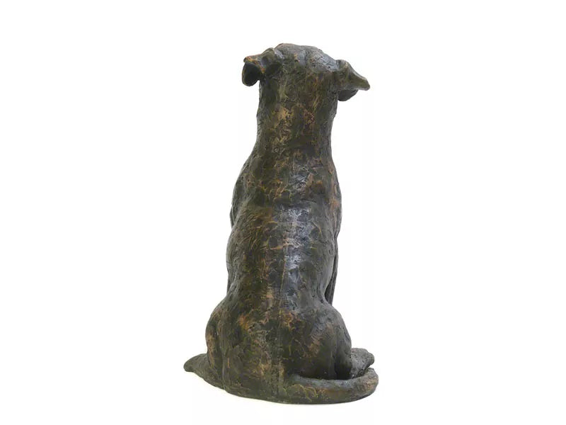 Kunstharzurne Jack Russel 2. Ansicht von hinten