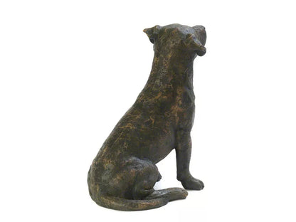 Kunstharzurne Jack Russel 3. Ansicht von hinten