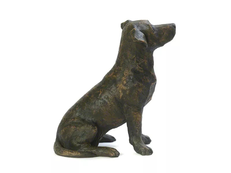 Kunstharzurne Jack Russel Seitenansicht