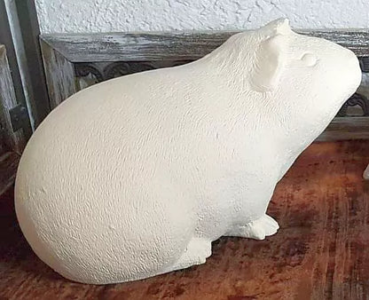 Tierurne Meerschweinchen naturbelassen, Seitenansicht