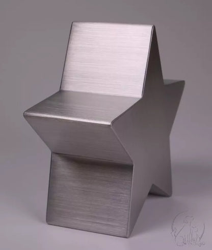 Tierurne Stern Edelstahl 0,2 Liter, Ansicht von der Seite