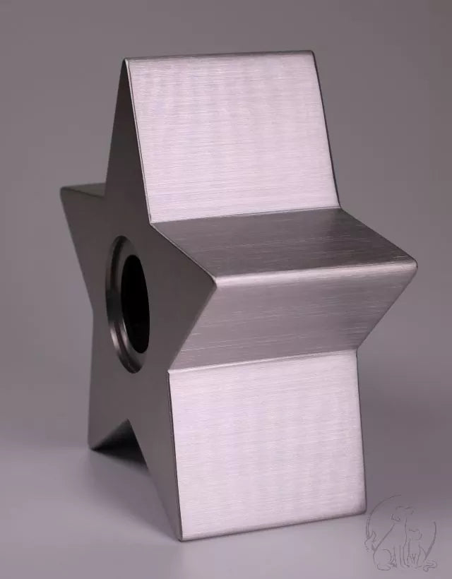 Tierurne Stern Edelstahl 0,2 Liter, Ansicht von hinten