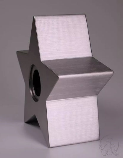 Tierurne Stern Edelstahl 0,2 Liter, Ansicht von hinten