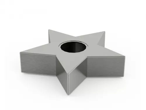 Tierurne Stern Edelstahl Ansicht von hinten