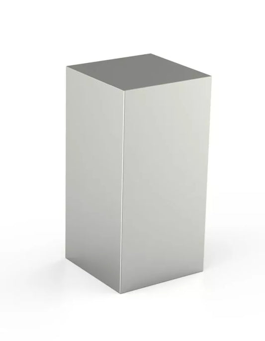 Tierurne Block Edelstahl Seitenansicht