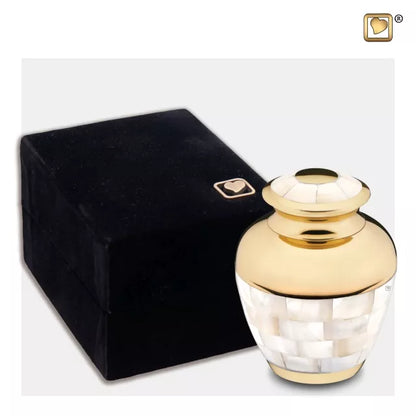 Tierurne Perlmutt 0,06 Liter mit Schatulle