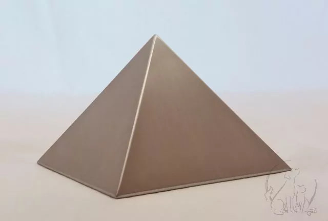 Tierurne Pyramide Edelstahl Ansicht von der Seite