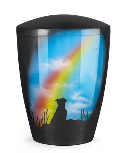 Tierurne Airbrush Hund Regenbogen