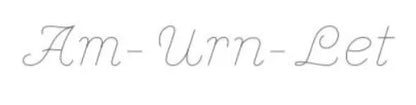 Schriftart für Diamantgravur Ascheschmuckanhänger