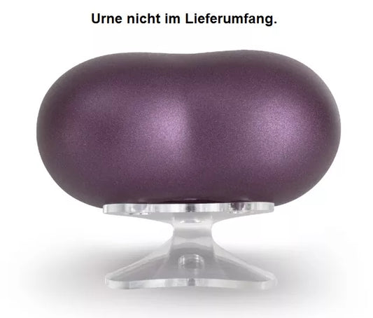 Basis für Herztierurnen, Material Acrylglas, Ansicht von hinten