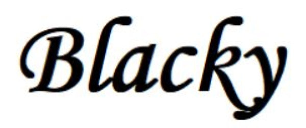 Schriftart Blacky