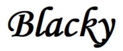 Schriftart Blacky
