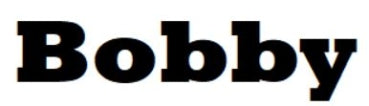 Schriftart Bobby