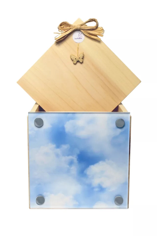Erinnerungs-Box Branka mit Himmel-Passepartout