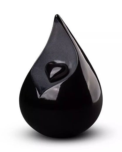 Tierurne Tropfen schwarz
