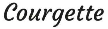 Schriftart Courgette