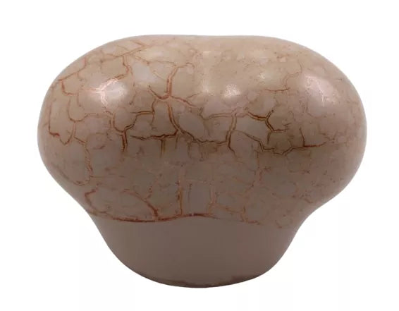 Design-Herzurne in creme Ansicht von hinten 0,5 Liter