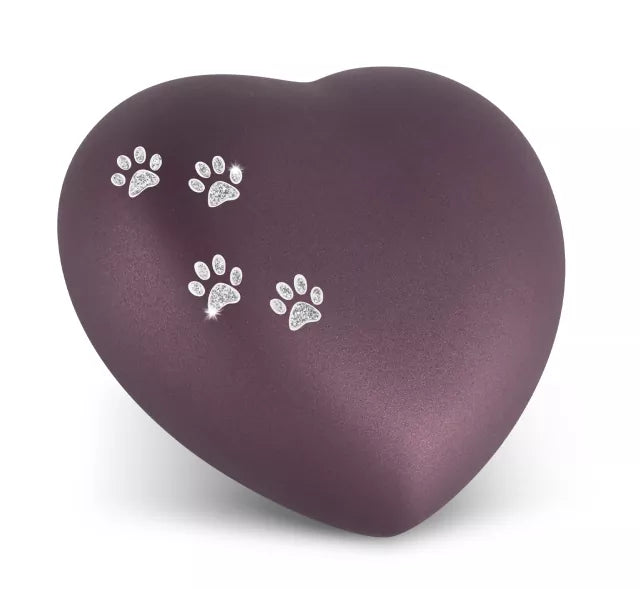 Edition Herz Farbe berry, Motiv Sparkling Star Pfotenspur silberfarben