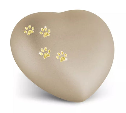 Edition Herz Farbe champagner, Motiv Sparkling Star Pfotenspur goldfarben