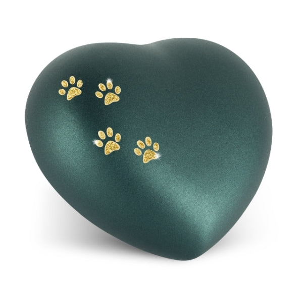 Edition Herz Farbe petrol, Sparkling Star Pfotenspur goldfarben