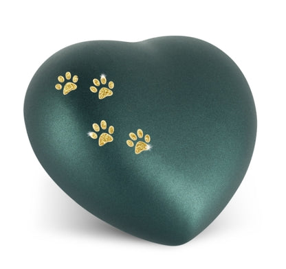 Edition Herz Farbe petrol, Sparkling Star Pfotenspur goldfarben