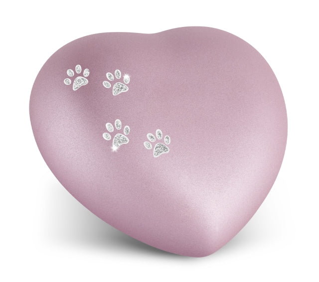 Edition Herz Farbe rosé, Sparkling Star Pfotenspur silberfarben