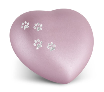 Edition Herz Farbe rosé, Sparkling Star Pfotenspur silberfarben