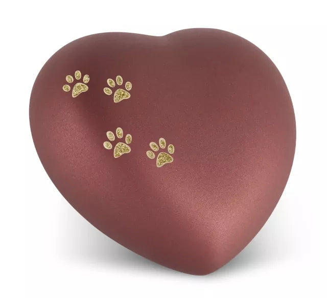 Edition Herz Farbe rubin, Motiv Sparkling Star Pfotenspur goldfarben