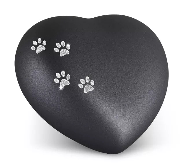 Edition Herz Farbe schwarz, Motiv Sparkling Star Pfotenspur silberfarben