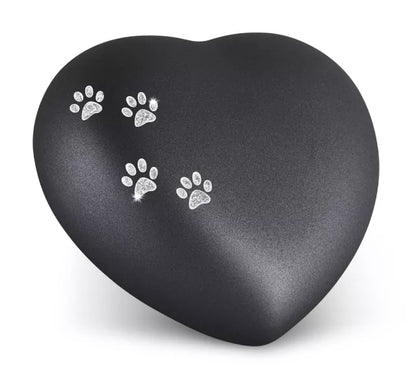 Edition Herz Farbe schwarz, Motiv Sparkling Star Pfotenspur silberfarben