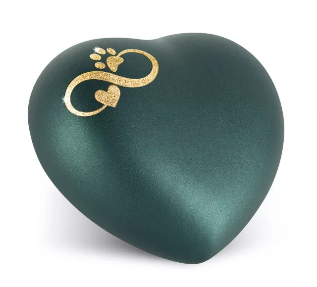 Edition Herz Farbe petrol, Motiv Sparkling Star Unendlichkeitssymbol goldfarben